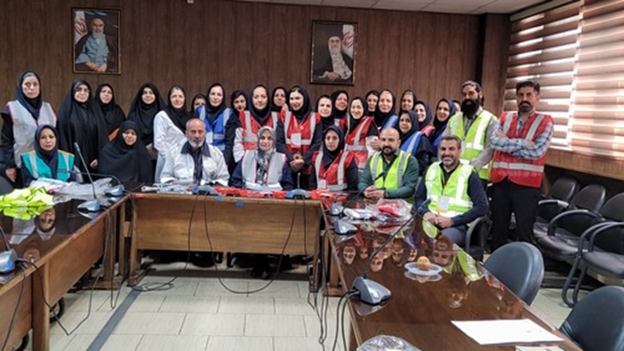 برگزاری تمرین دور میزی مدیریت خطر حوادث و بلایا در مرکز مهدیه با حضور تیم بحران شهرداری منطقه 15