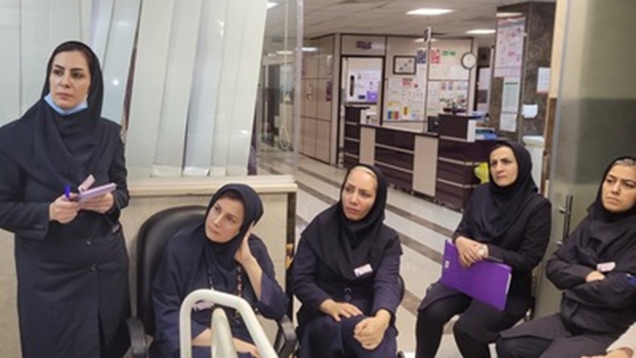 بازدید تیم مرکز بهداشت شرق تهران  از بیمارستان مهدیه